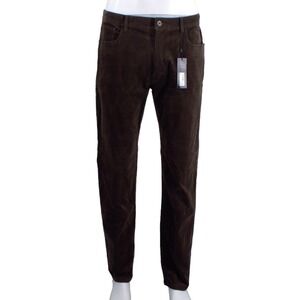 The Mens Store Bloomingdales Corduroy Tailored Fit Pants Brown 34W x 32L Classic